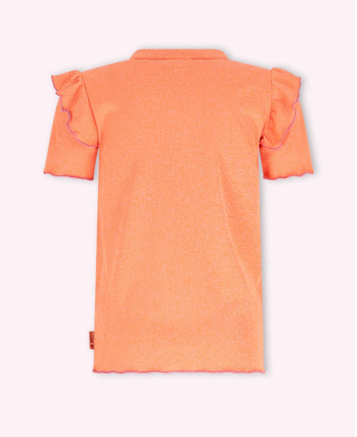 B.Nosy Mädchen Top Coral – Rüschenärmel Sommer