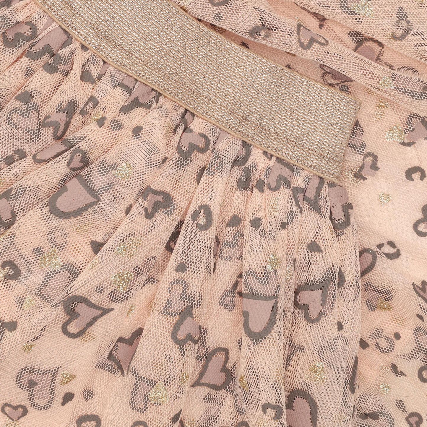 Minymo Mädchen Rock Mesh Allover-Print – Rosa – Produktansicht F