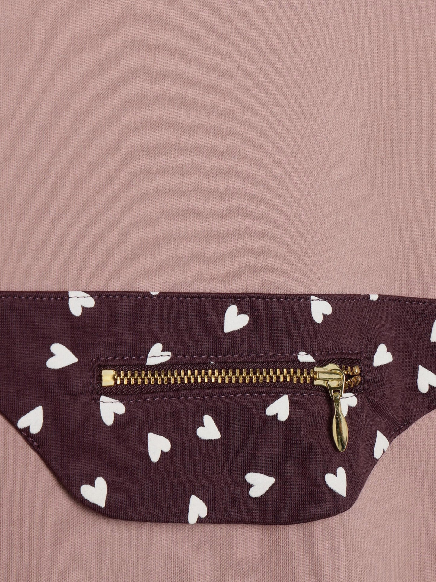 Minymo Mädchen Sweatshirt – Rosa mit Bauchtasche & Herzen