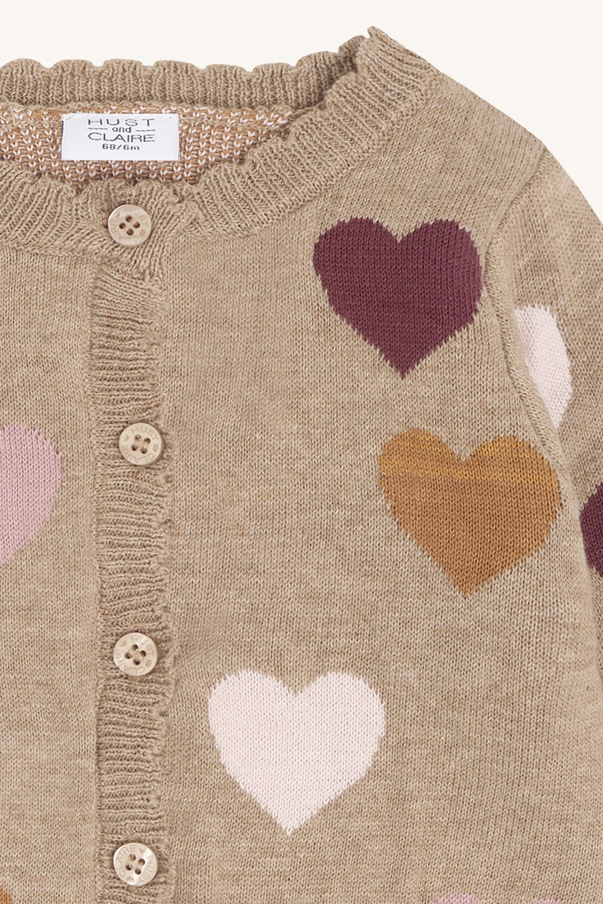 Hust & Claire Maedchen Cardigan HCCilja lovely - Biscuit - Extra 2 (3)