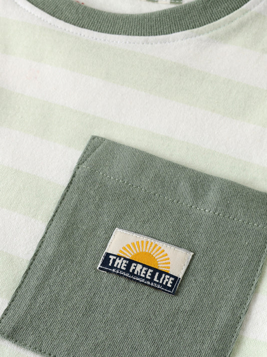 Noppies Jungen T-Shirt Streifen – Pocket Shirt