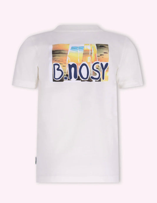 B.Nosy Jungen T-Shirt Weiß – Rückenprint B.Nosy Logo