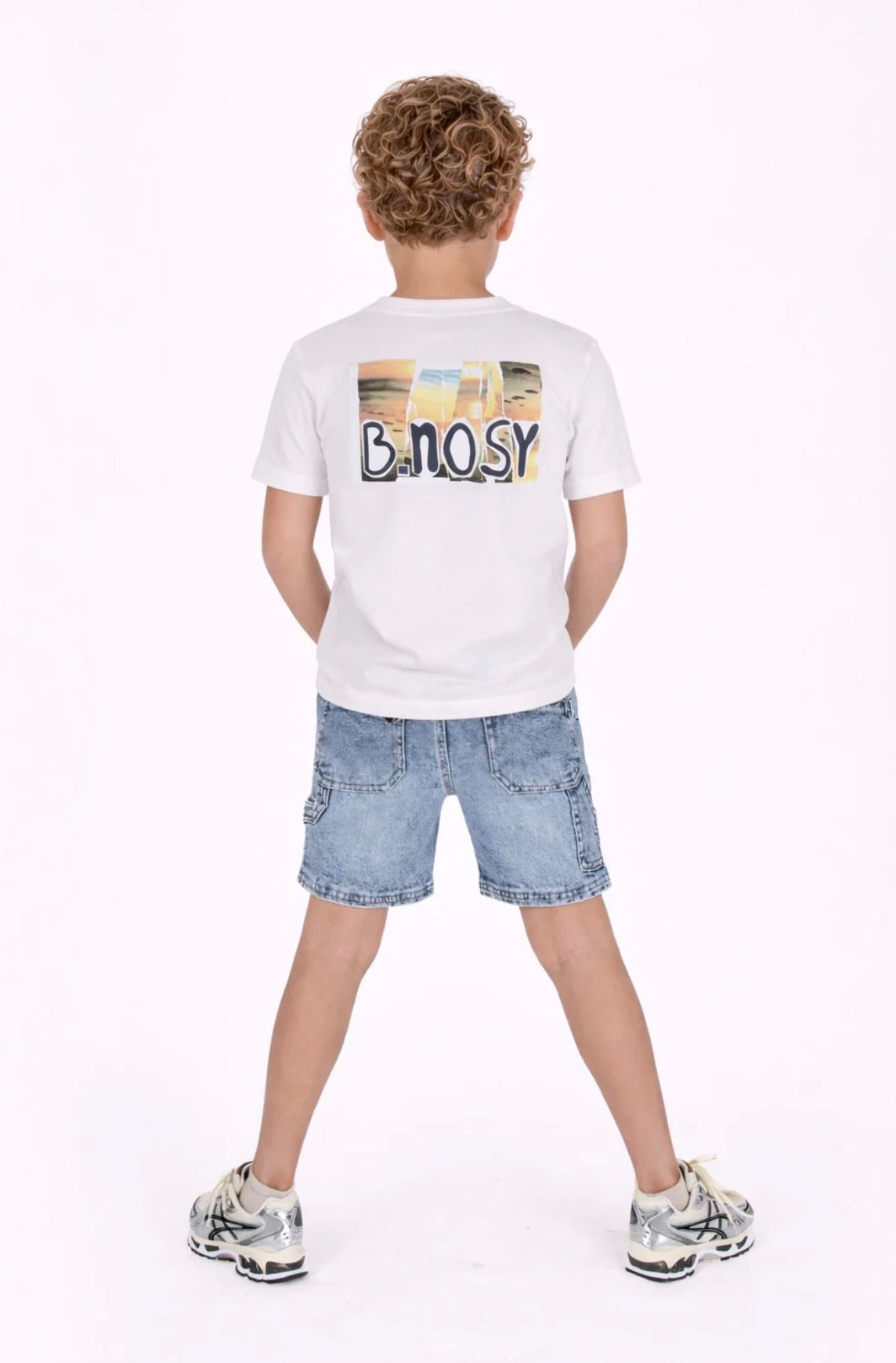 B.Nosy Jungen T-Shirt Weiß – Rückenprint B.Nosy Logo