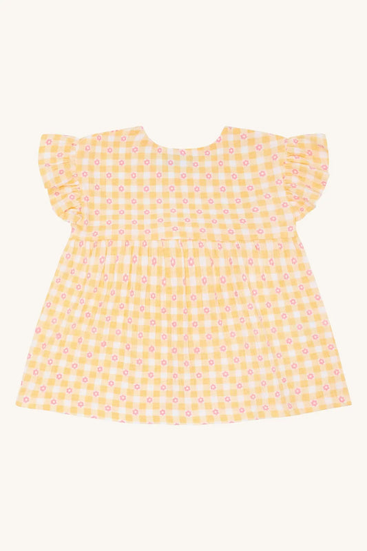 Hust & Claire HCAlma Flower Check Nectar Mokkini Kindermode T-shirt