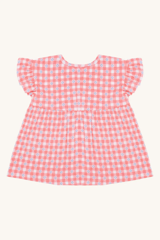 Hust & Claire HCAlma Flower Check Shell Mokkini Kindermode T-shirt