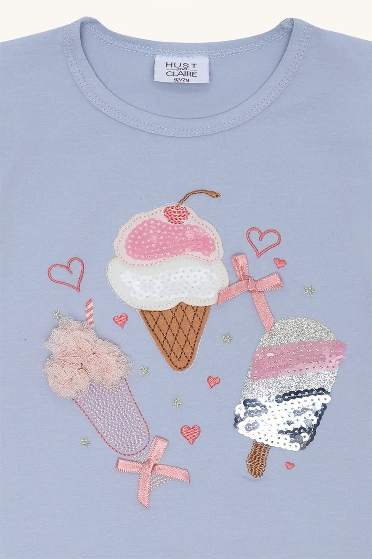Hust & Claire HCAlma Ice cream Zen blue Mokkini Kindermode T-shirt