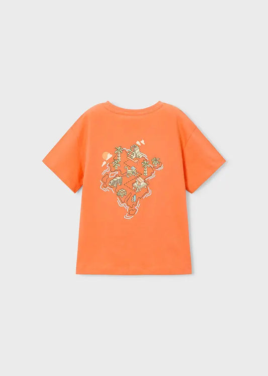 Mayoral Jungen T-Shirt Orange mit Print Mokkini Kindermode T-Shirt
