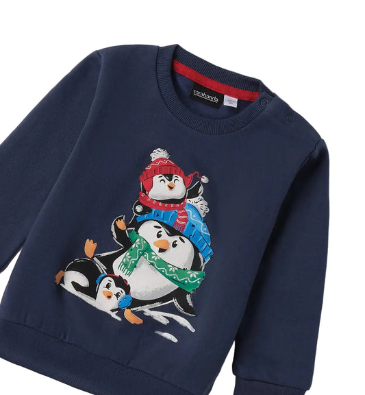 Sarabanda Sweatshirt Junge Marineblau Mokkini