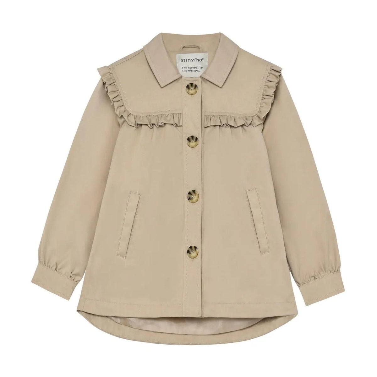 Minymo Mädchen Jacke Rüschenkragen Knopfleiste
