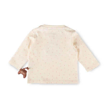 Sigikid Baby Langarmshirt Cremeweiß-Rosa Petit Croissant