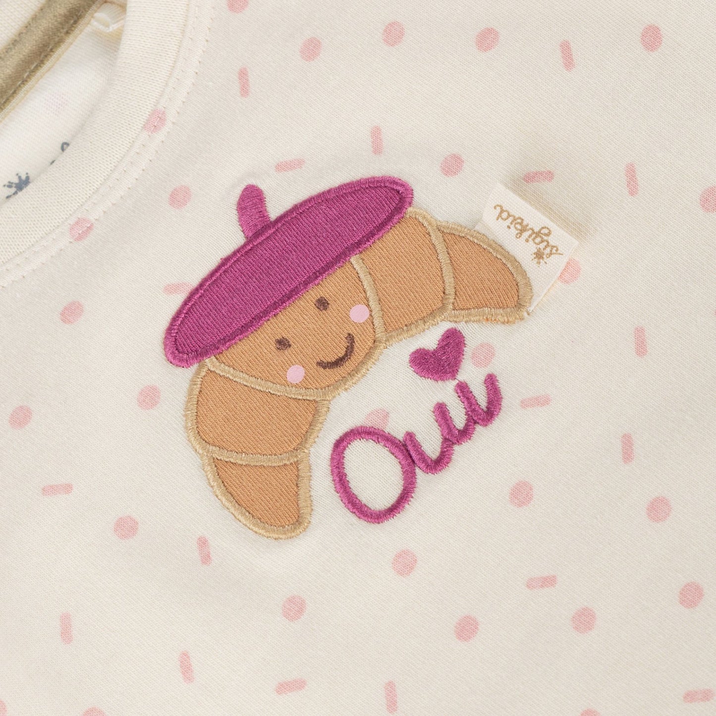 Sigikid Baby Langarmshirt Cremeweiß-Rosa Petit Croissant