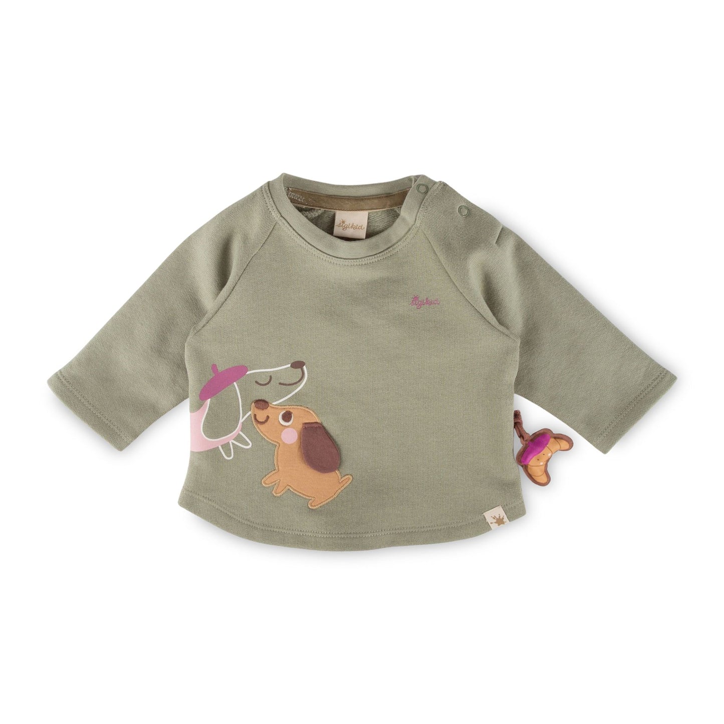 Sigikid Baby Sweatshirt Grün Petit Croissant