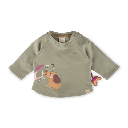 Sigikid Baby Sweatshirt Grün Petit Croissant