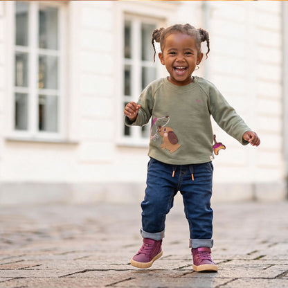 Sigikid Baby Sweatshirt Grün Petit Croissant