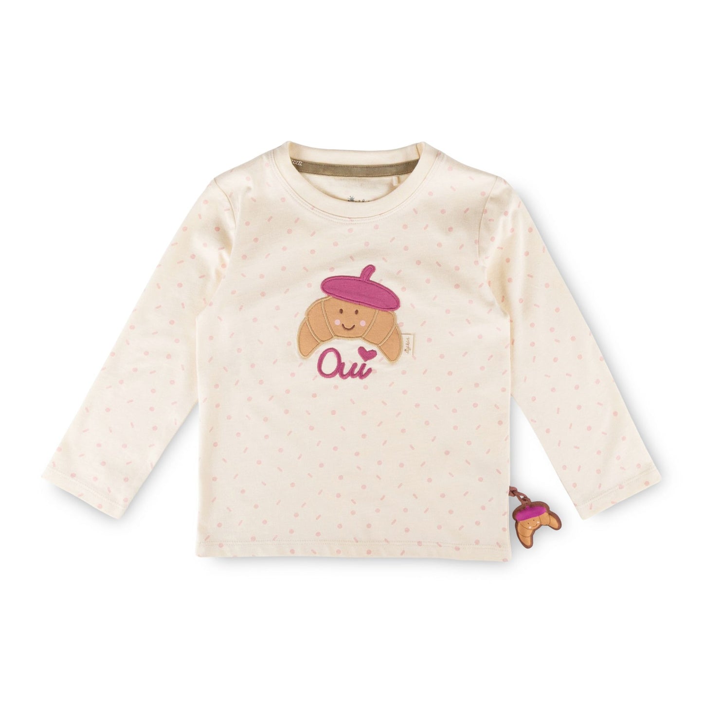 Sigikid Kinder Langarmshirt Cremeweiß-Rosa