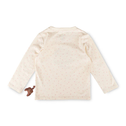 Sigikid Kinder Langarmshirt Cremeweiß-Rosa
