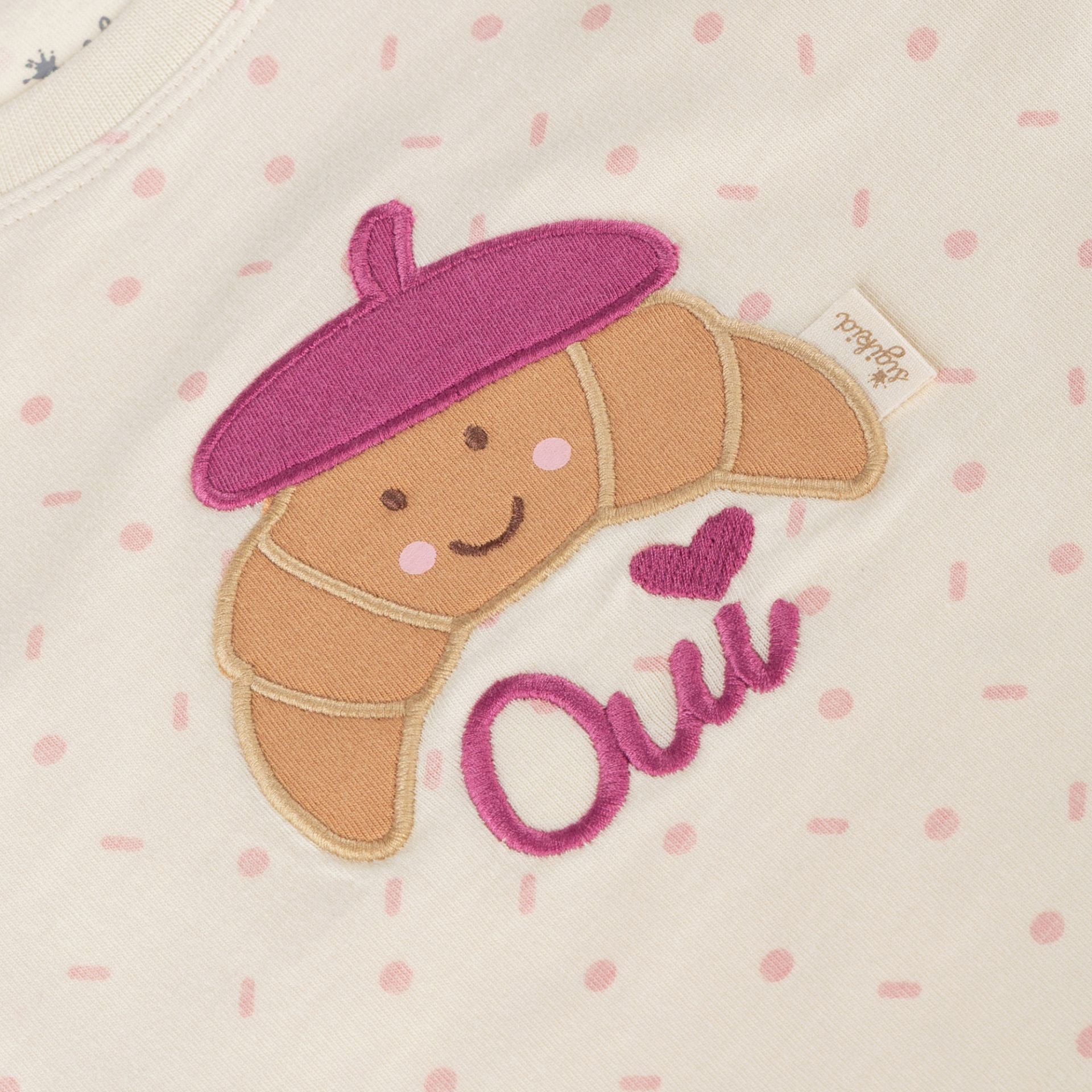 Sigikid Kinder Langarmshirt Cremeweiß-Rosa
