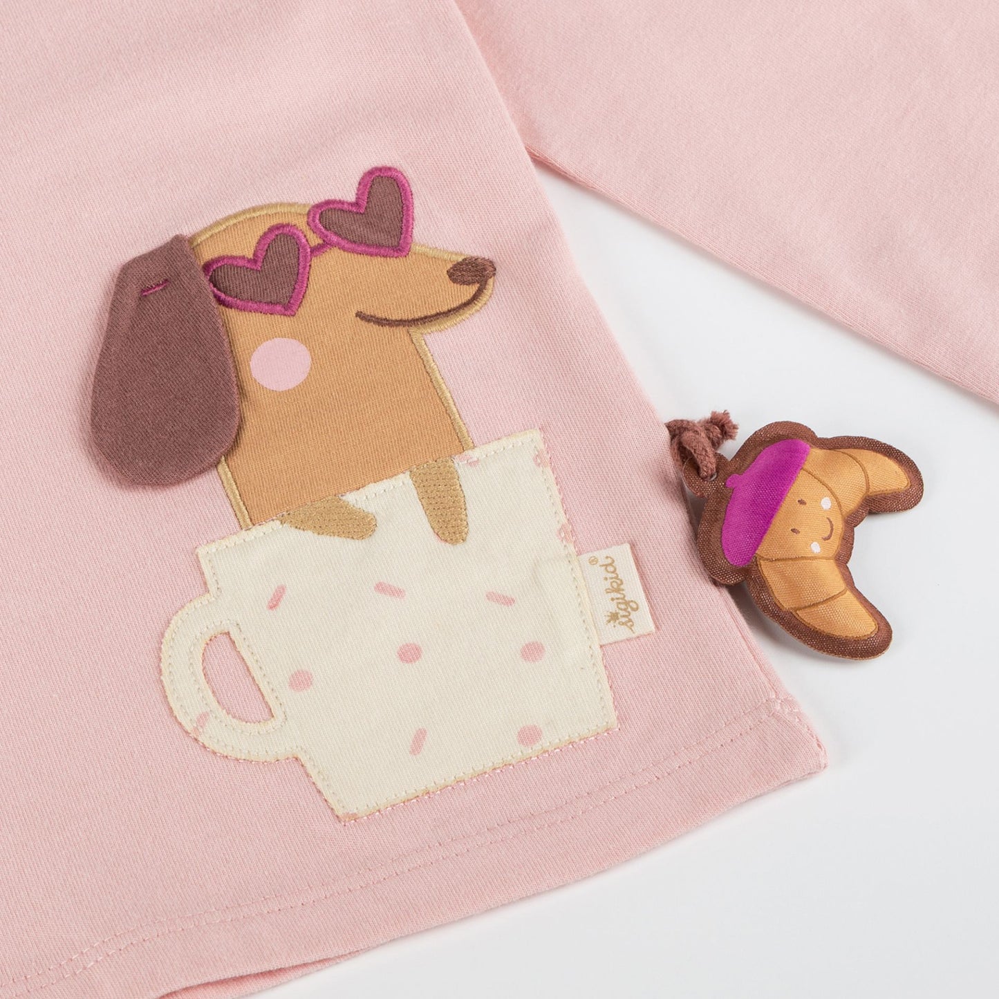 Sigikid Kinder Langarmshirt Rosa mit Dackel