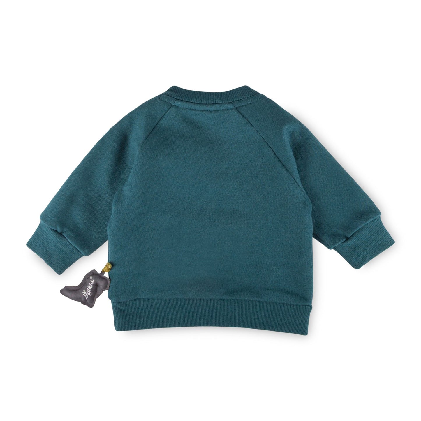 Sigikid Baby Sweatshirt Petrol mit Dino-Tasche
