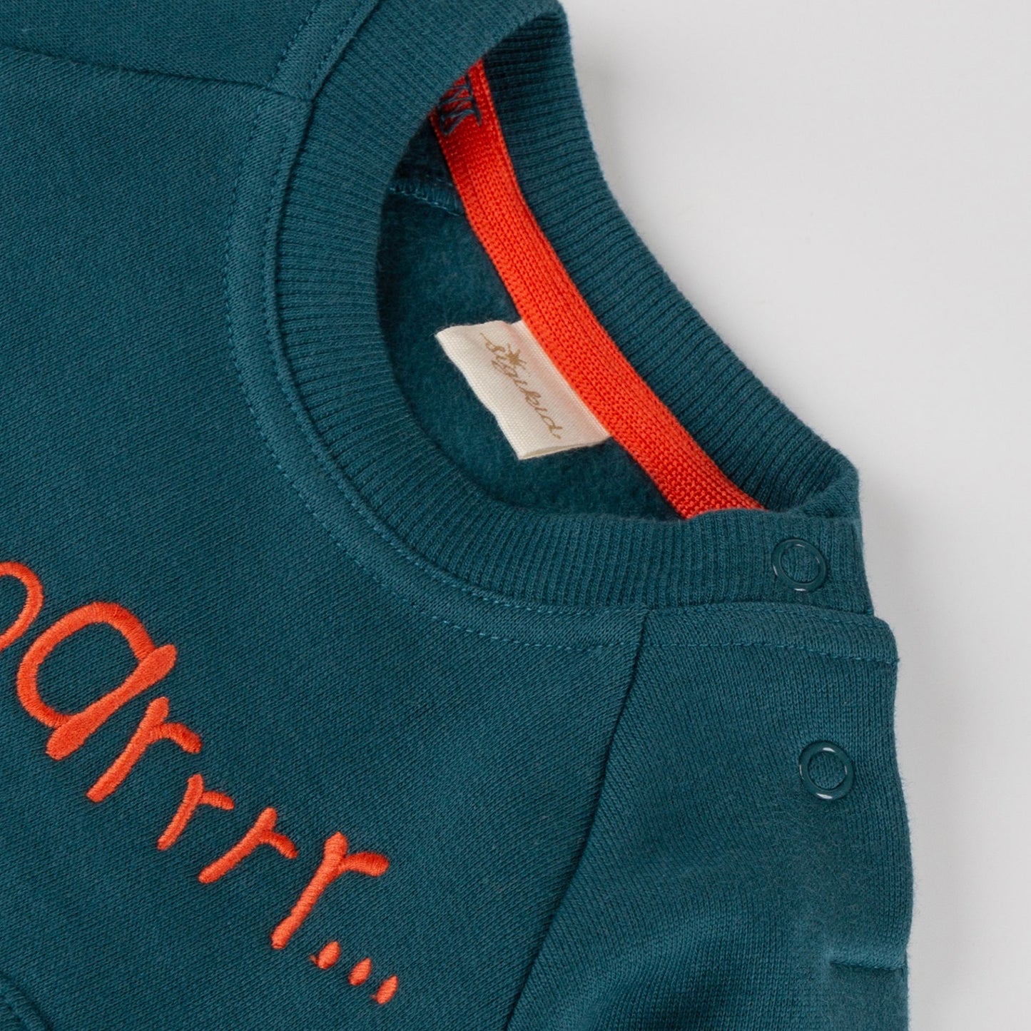 Sigikid Baby Sweatshirt Petrol mit Dino-Tasche