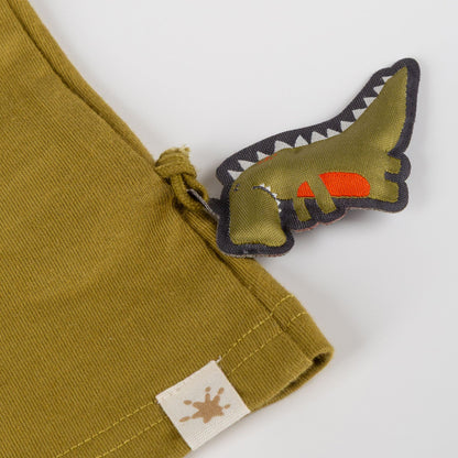 Sigikid Baby Langarmshirt Khaki mit Dino