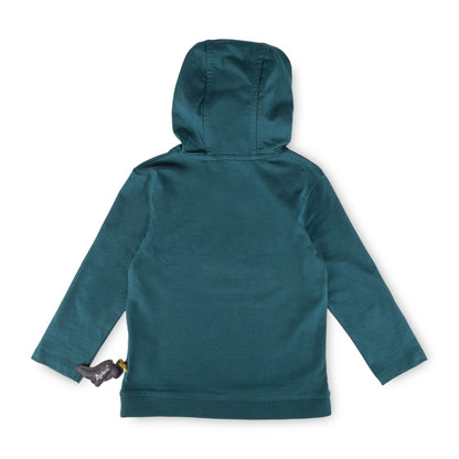 Sigikid Kinder Kapuzenshirt Petrol mit T-Rex