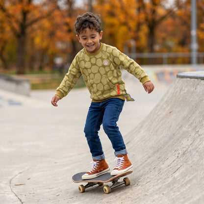 Sigikid Kinder Sweatshirt Khaki mit Dino-Print