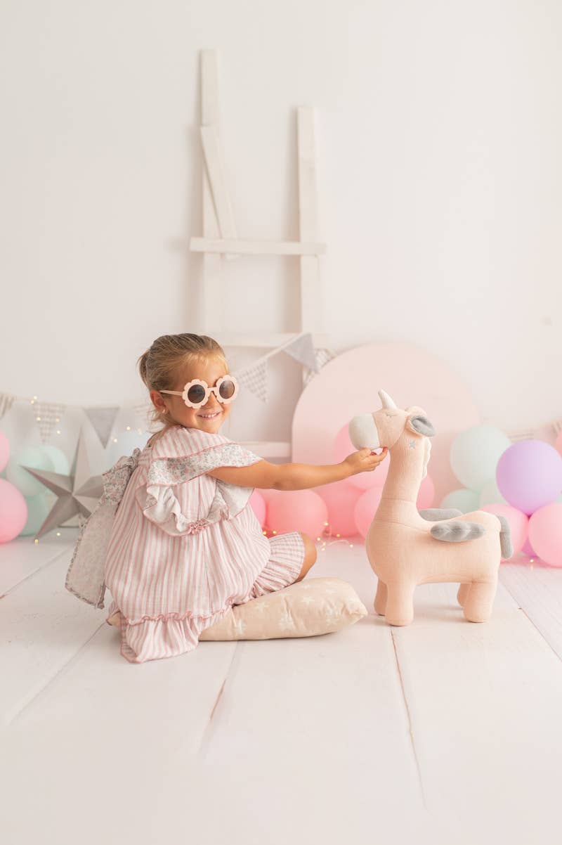 Rosa geflügeltes Einhorn aus 100 % Baumwolle
