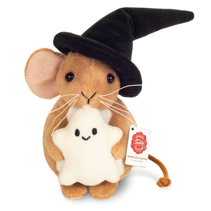 Halloweenmaus m. Gespenst 11 cm - Plüschtier - Stofftier