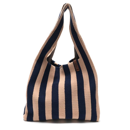 LOT83 Shopper Lois 45 Navy Beige gestreift