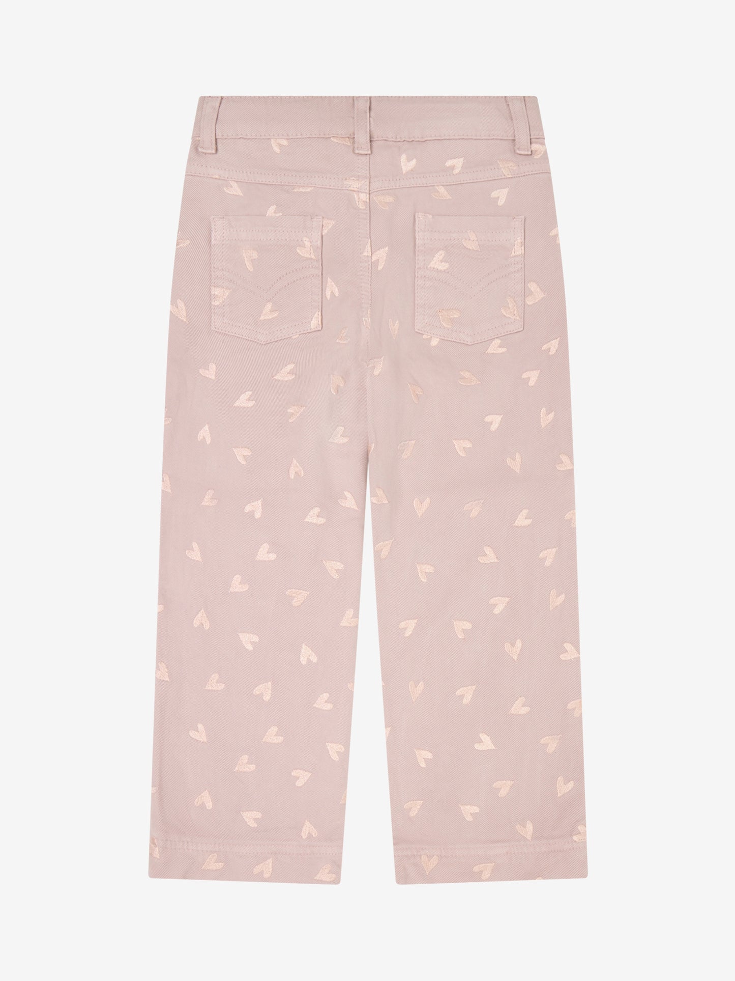Minymo Mädchen Hose – Rosa mit Herzmuster