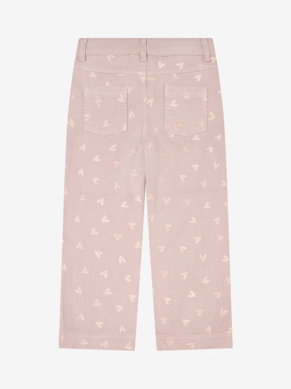 Minymo Mädchen Hose – Rosa mit Herzmuster
