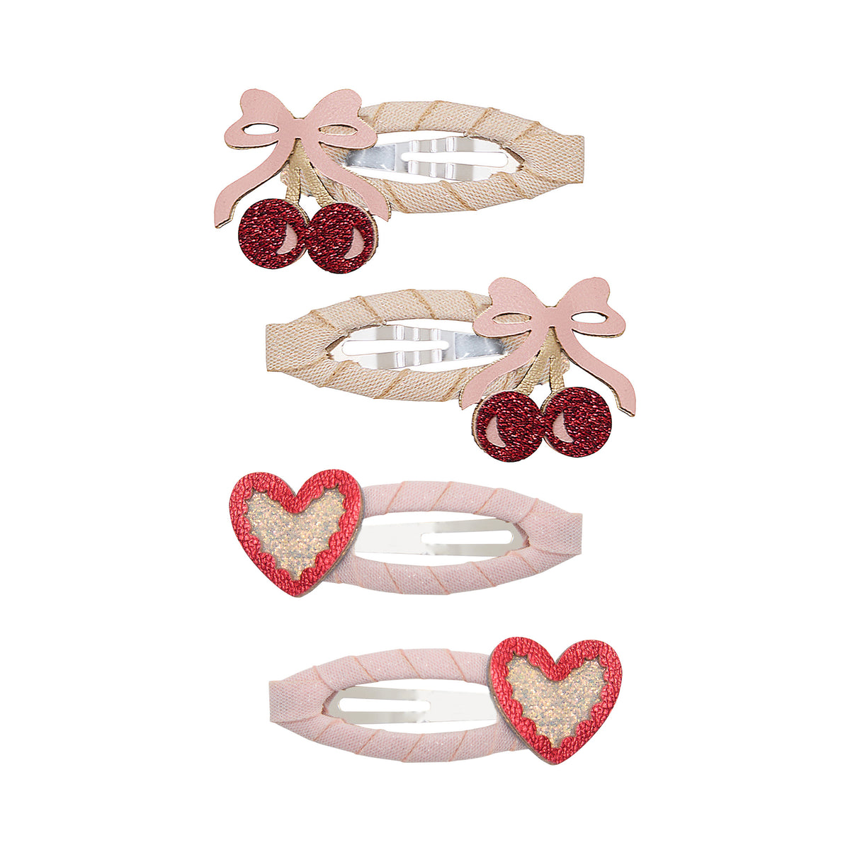 Mimi & Lula Glitzer-Kirschen Haarspangen – 4er-Set