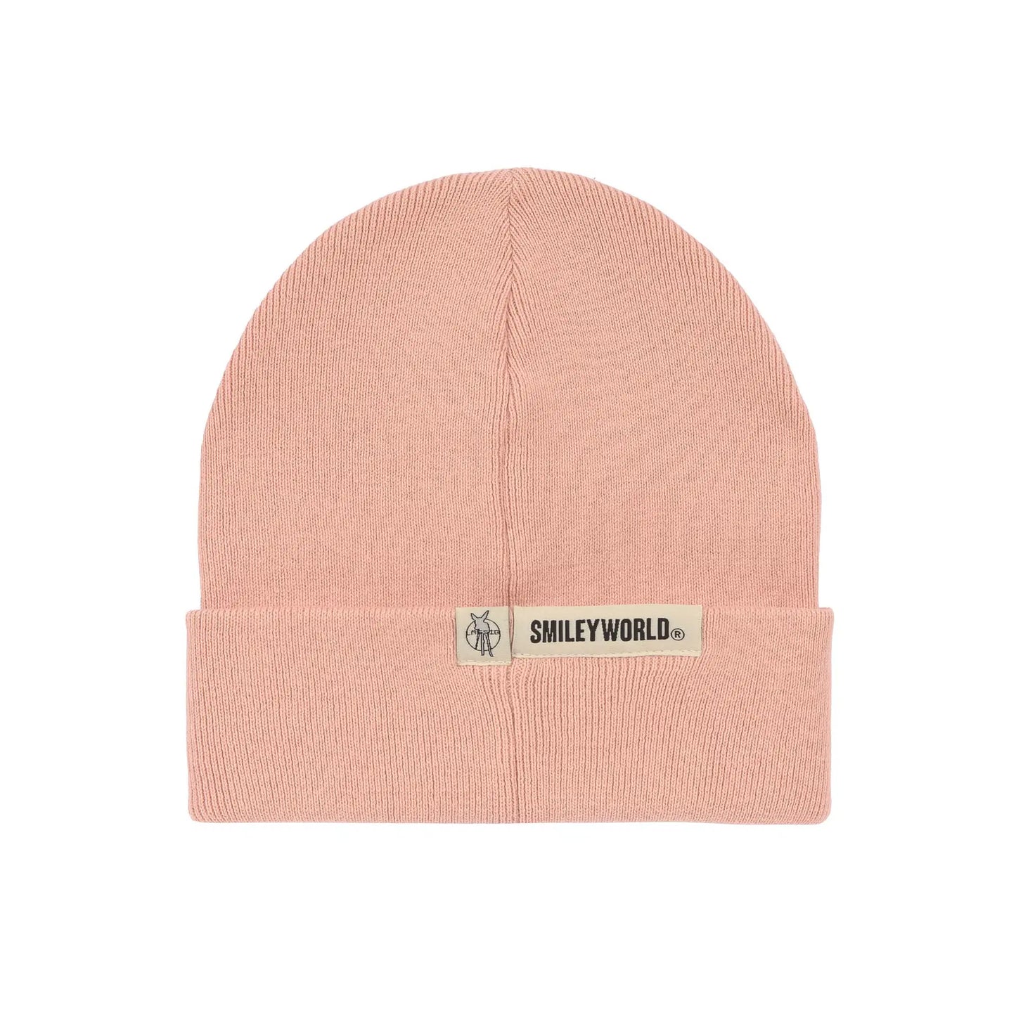 LÄSSIG Beanie Mütze Rosa mit Smileys & Blumen