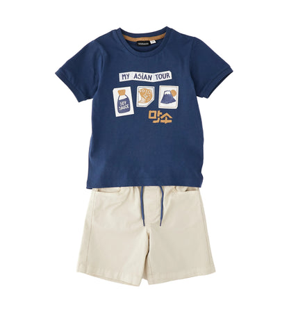 Sarabanda Set Junge Marine Mokkini