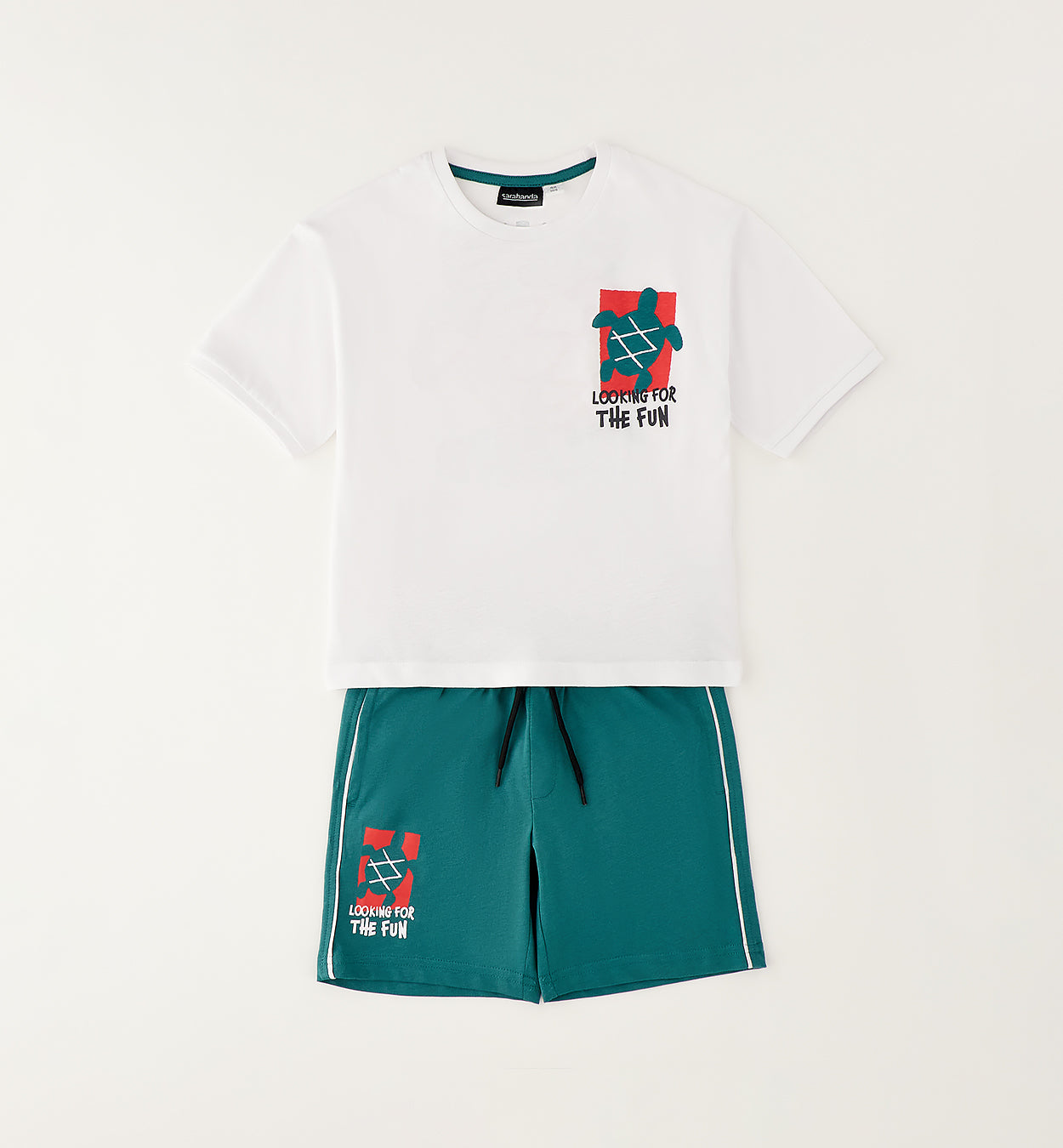 Sarabanda Sommer-Set mit Schildkröten Motiv – T-Shirt & Shorts