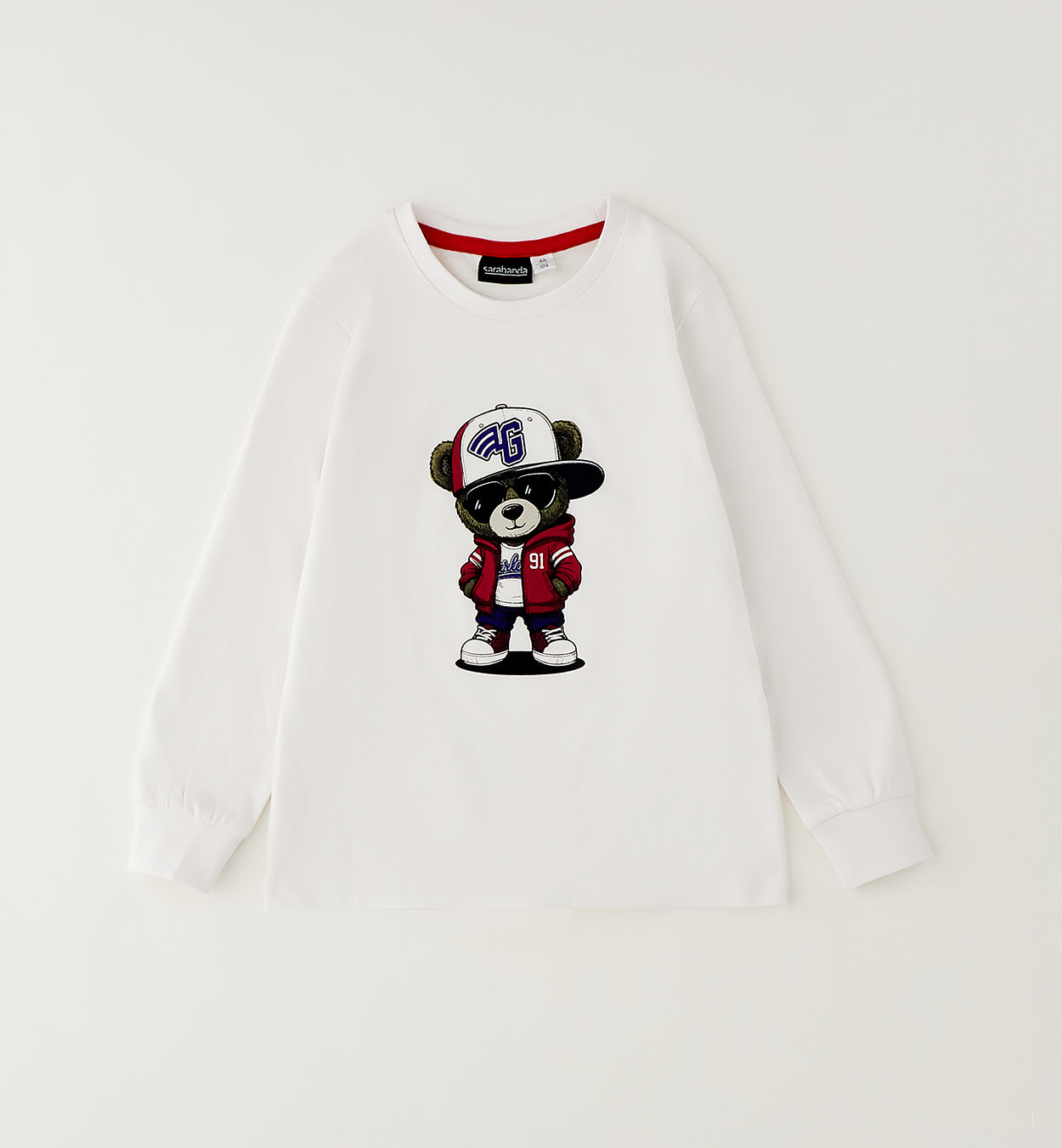 Sarabanda Jungen Langarmshirt mit Astronauten-Motiv in Weiß - 0.H030/00-0113_3