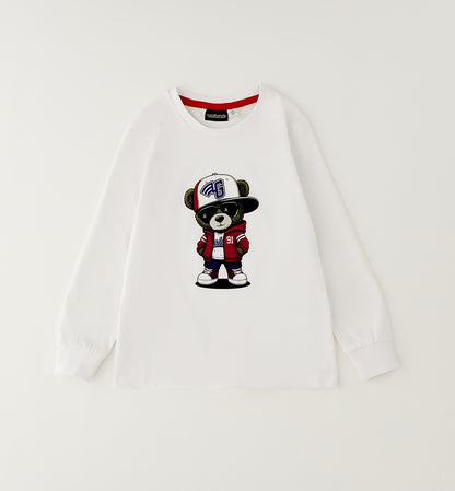 Sarabanda Jungen Langarmshirt mit Astronauten-Motiv in Weiß - 0.H030/00-0113_3