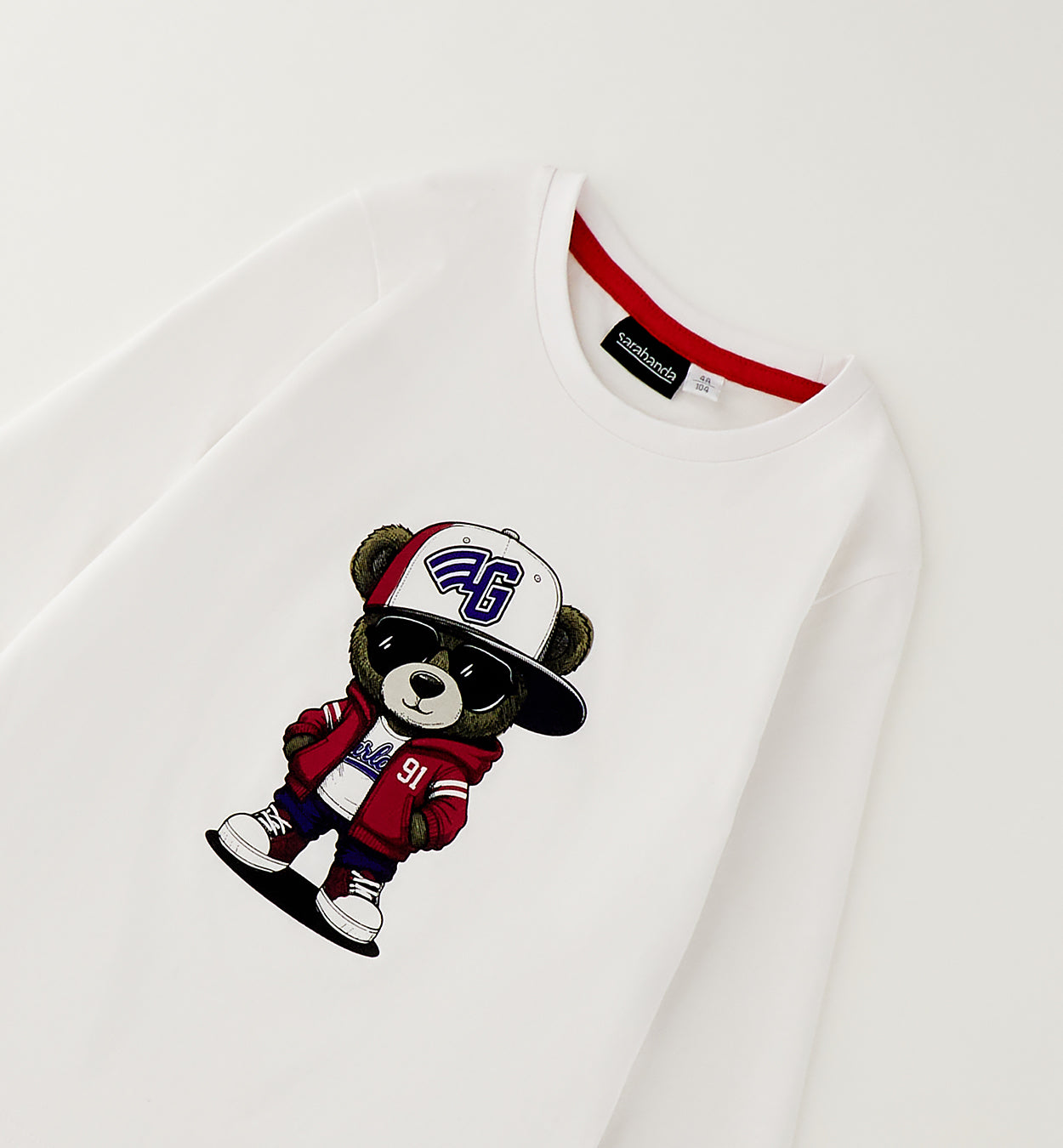 Sarabanda Jungen Langarmshirt mit Astronauten-Motiv in Weiß - 0.H030/00-0113_1