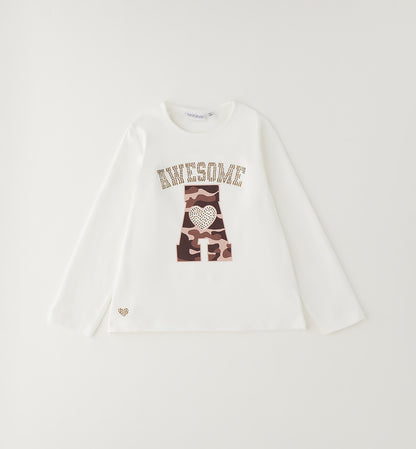 Sarabanda Mädchen Langarmshirt Off White