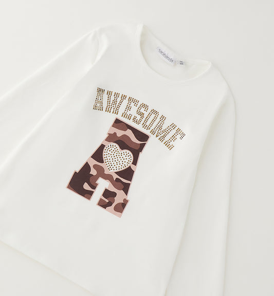Sarabanda Mädchen Langarmshirt Off White