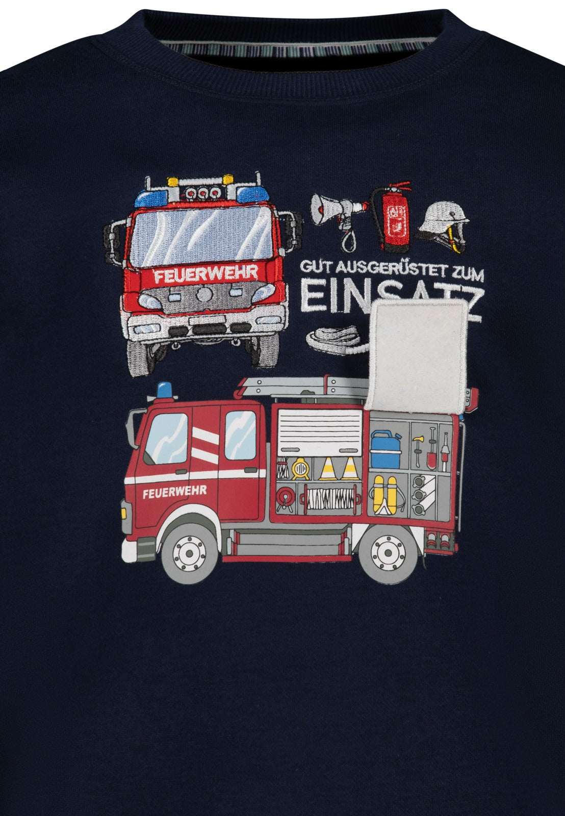 Salt & Pepper Jungen Feuerwehr-Sweatshirt Dunkelblau – Artikel 100-48, Farbe 298