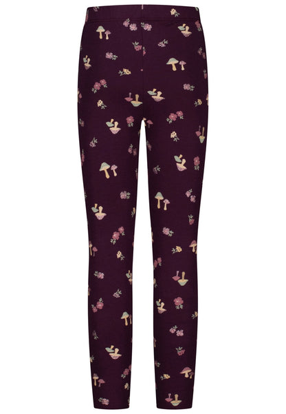 Salt and Pepper Mädchen Leggings Reh Waldmuster Dunkellila – weitere Ansicht 2