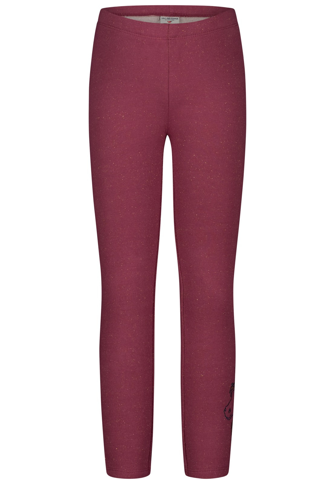 Salt and Pepper Mädchen Leggings Glitzerstruktur Rot – weitere Ansicht 3