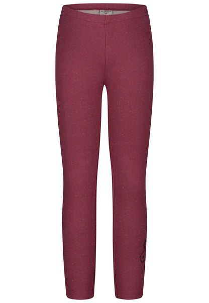 Salt and Pepper Mädchen Leggings Glitzerstruktur Rot – weitere Ansicht 3