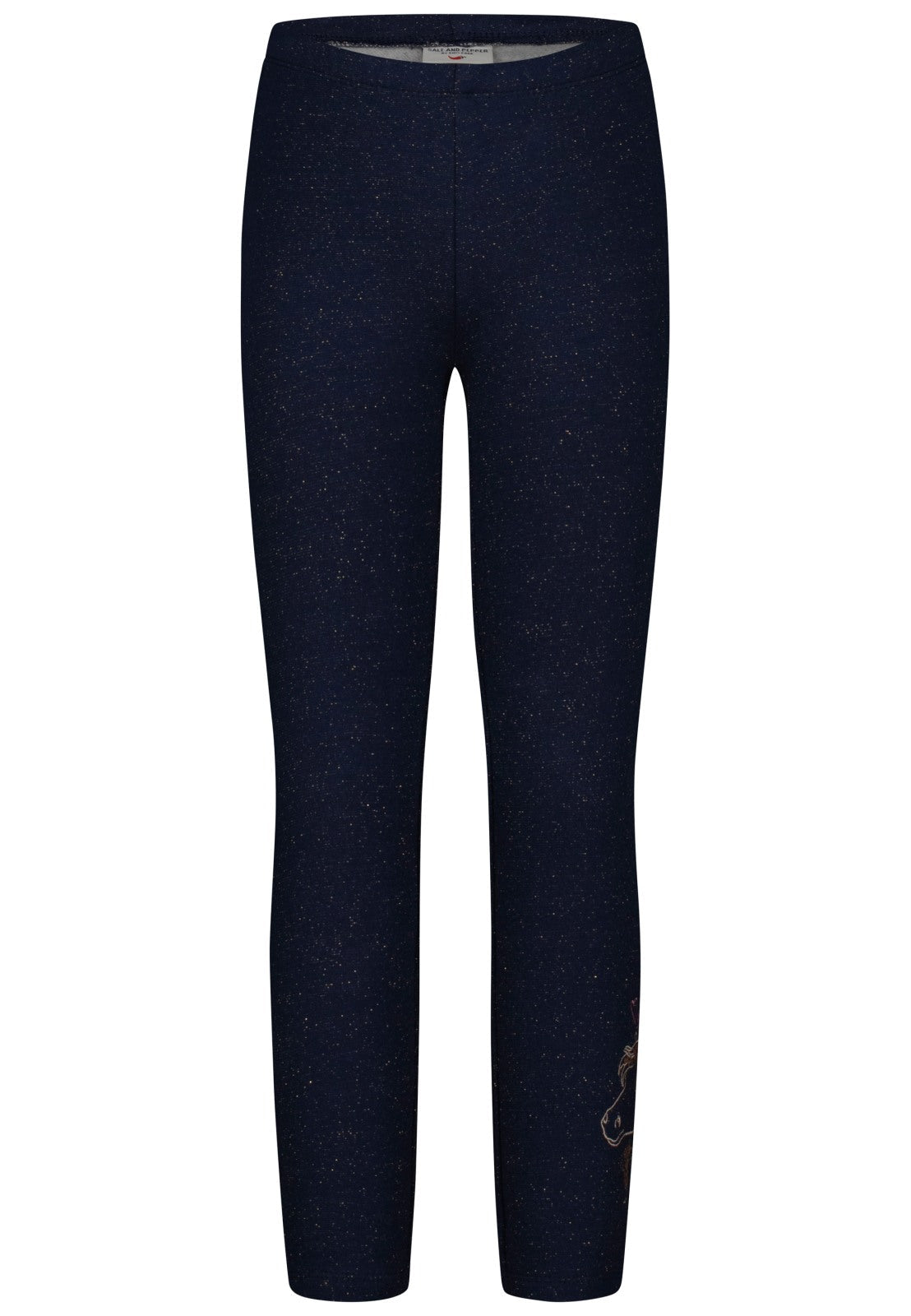 Salt and Pepper Mädchen Leggings Glitzerstruktur Dunkelblau – weitere Ansicht 4
