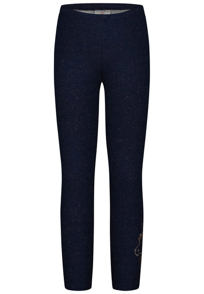 Salt and Pepper Mädchen Leggings Glitzerstruktur Dunkelblau – weitere Ansicht 4