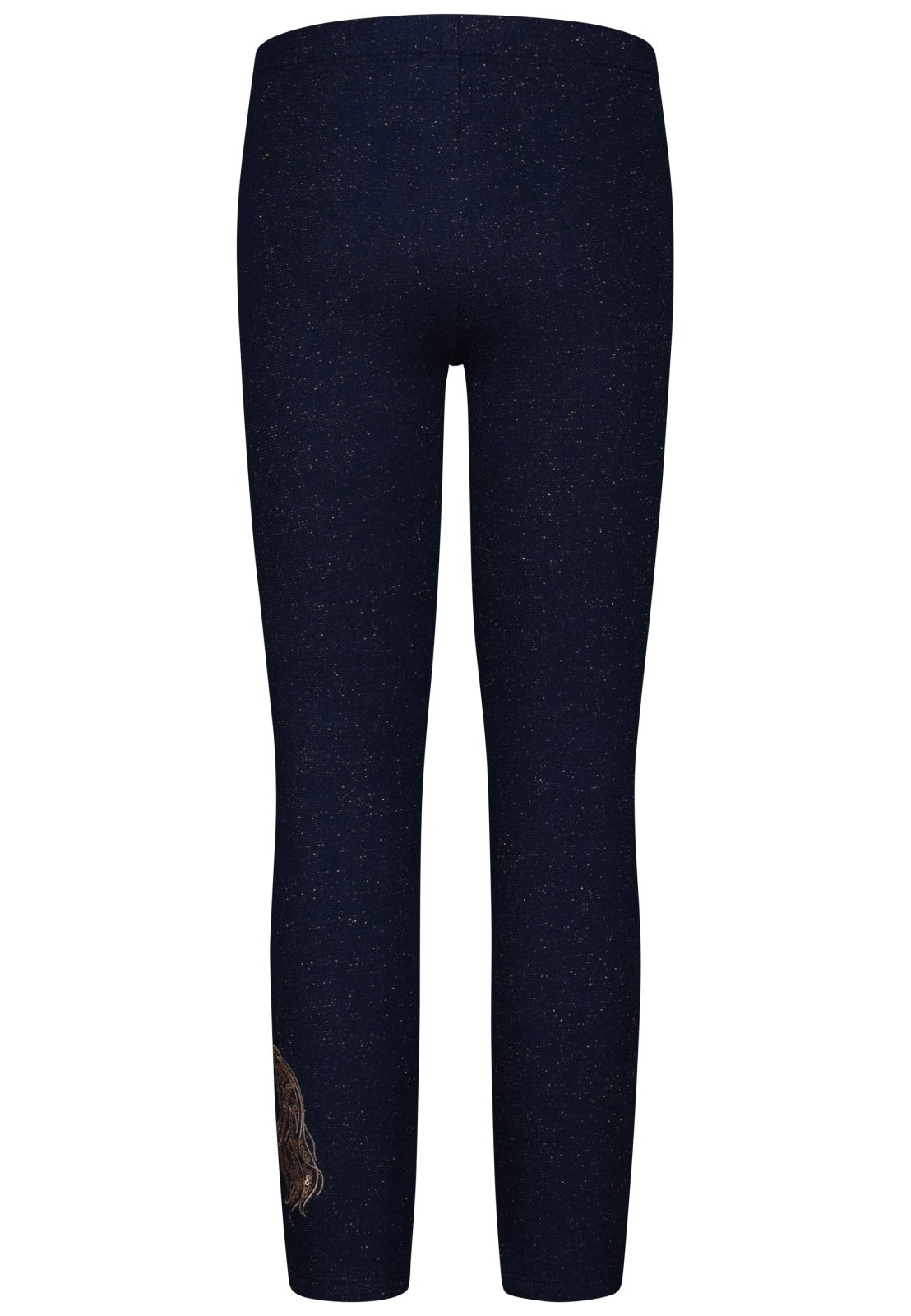Salt and Pepper Mädchen Leggings Glitzerstruktur Dunkelblau – weitere Ansicht 3