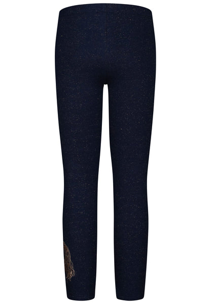 Salt and Pepper Mädchen Leggings Glitzerstruktur Dunkelblau – weitere Ansicht 3