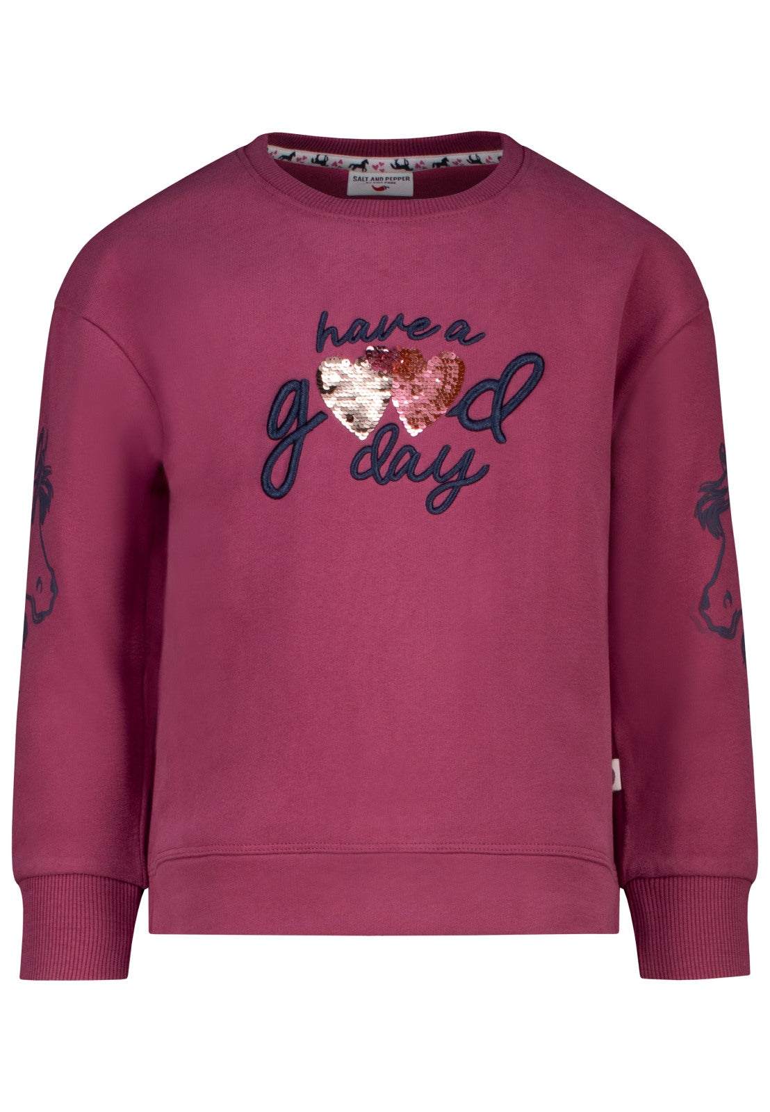 Salt and Pepper Mädchen Sweatshirt Have a Good Day Rot – weitere Ansicht 2